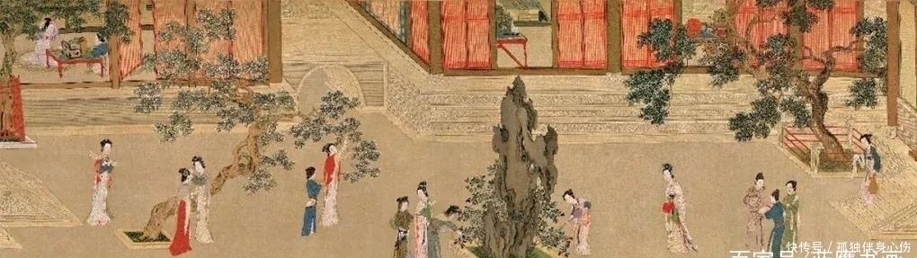 仇英#仇英创作的山水画,对推动文艺事业的发展,起到了很大的作用