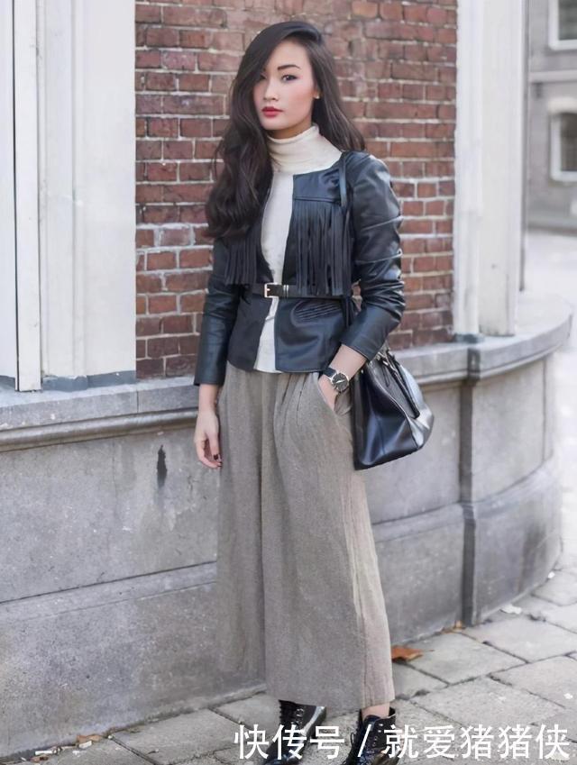 高领这样搭,时髦又个性,超气质