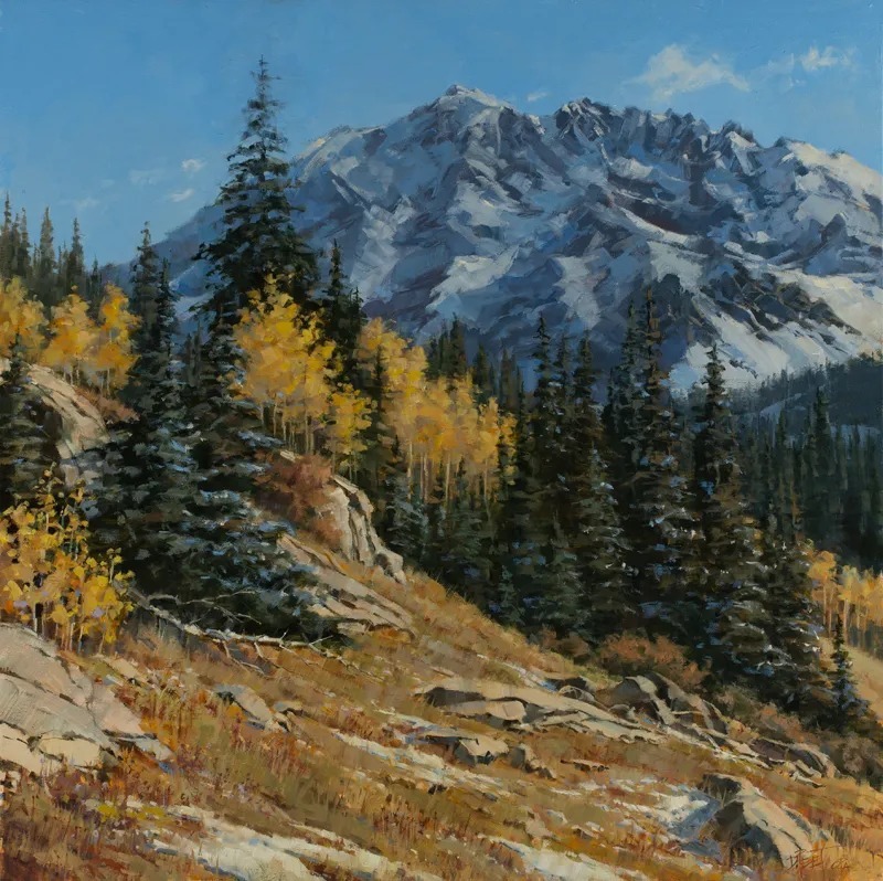 油画&她的风景油画清新自然，浪漫且又淳朴