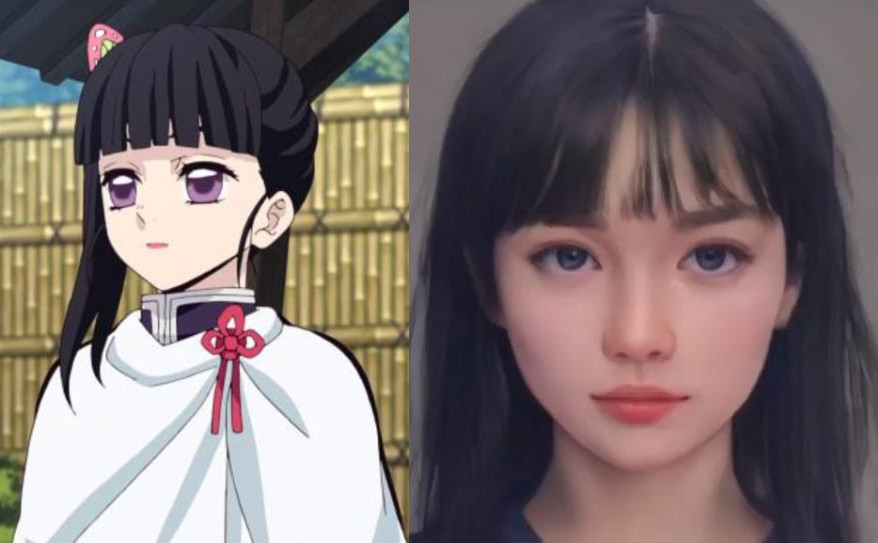 还原度|鬼灭之刃五小强被AI还原,伊之助颜值下跌,我妻善逸丑到不敢认