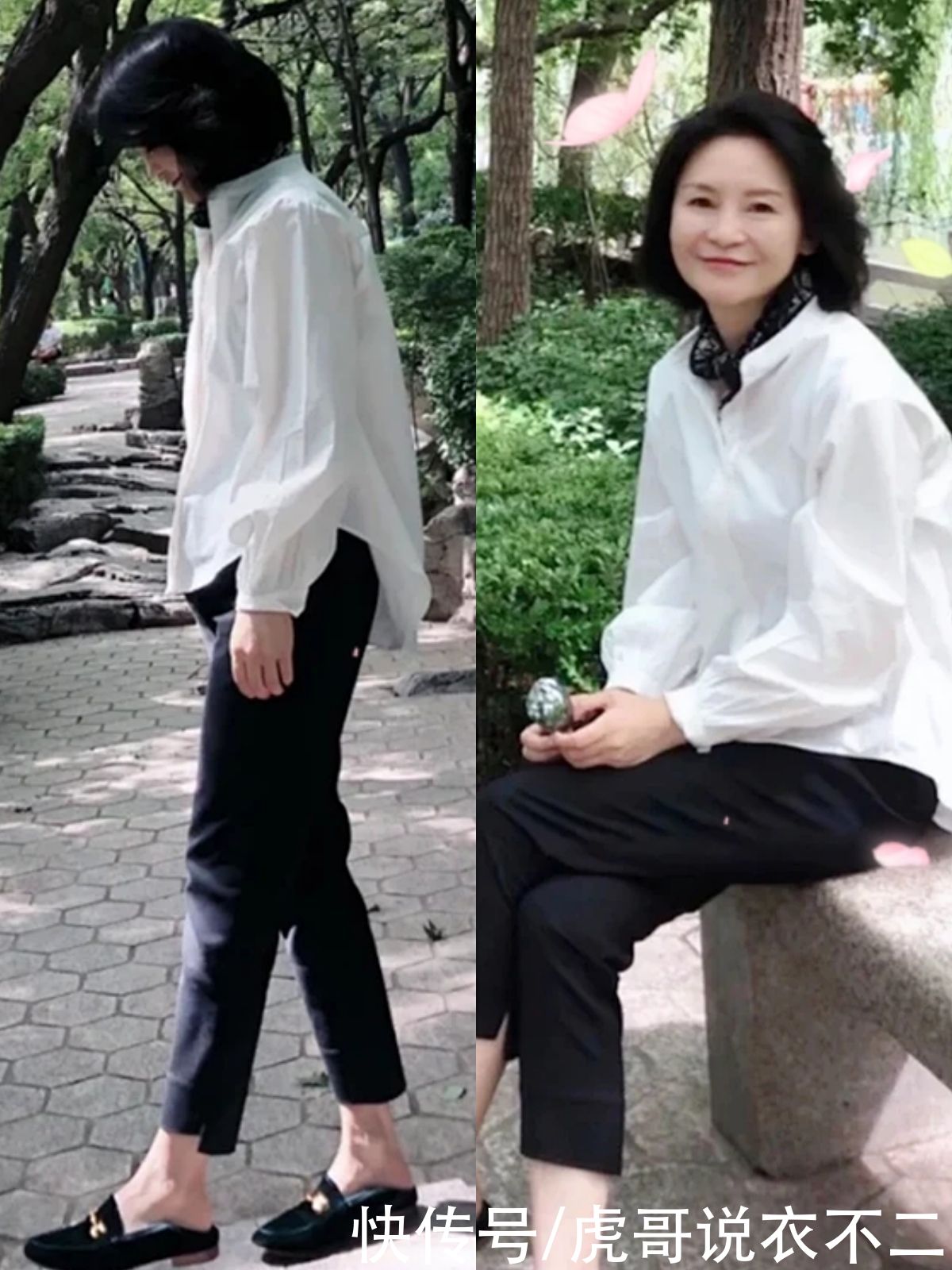 波浪|过于真实的50岁女人穿搭，没有“设计款+大波浪”，也能气质惊艳