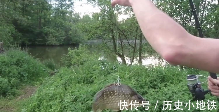 大鱼|男子用鲫鱼当诱饵，被朋友们嘲笑，最后钓到的鱼让朋友们闭了嘴