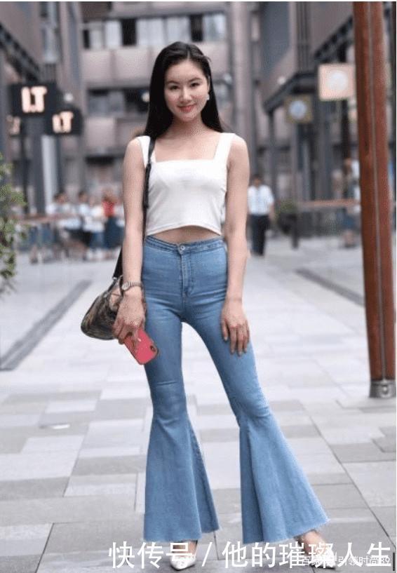 “国足小腿”小姐姐穿上“喇叭裤”,气质惊人
