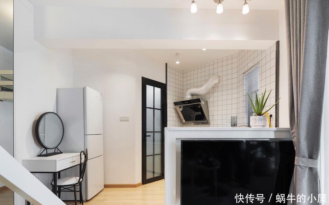 餐厨区|她的24㎡奇葩户型公寓,功能全收纳足,一人住生活也要优雅体面!