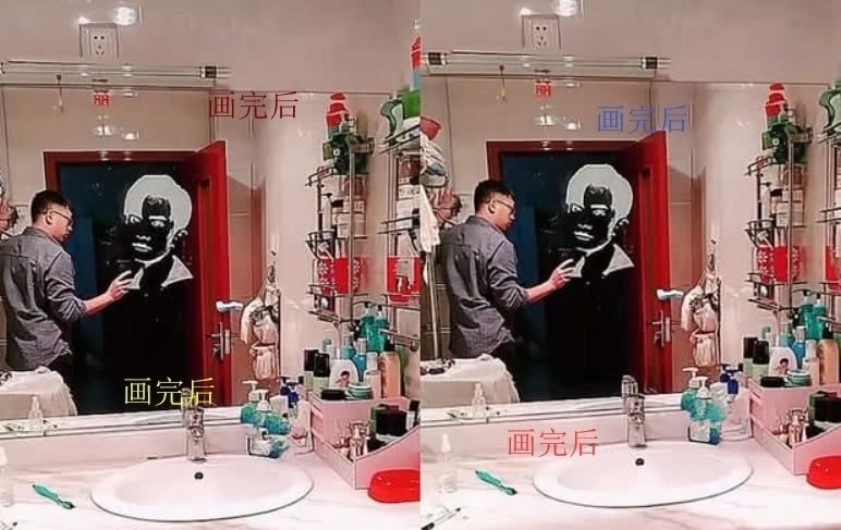 镜子#美术生挑战牙膏作画,妻子嘲笑却被关灯后征服,逃不过的心动!