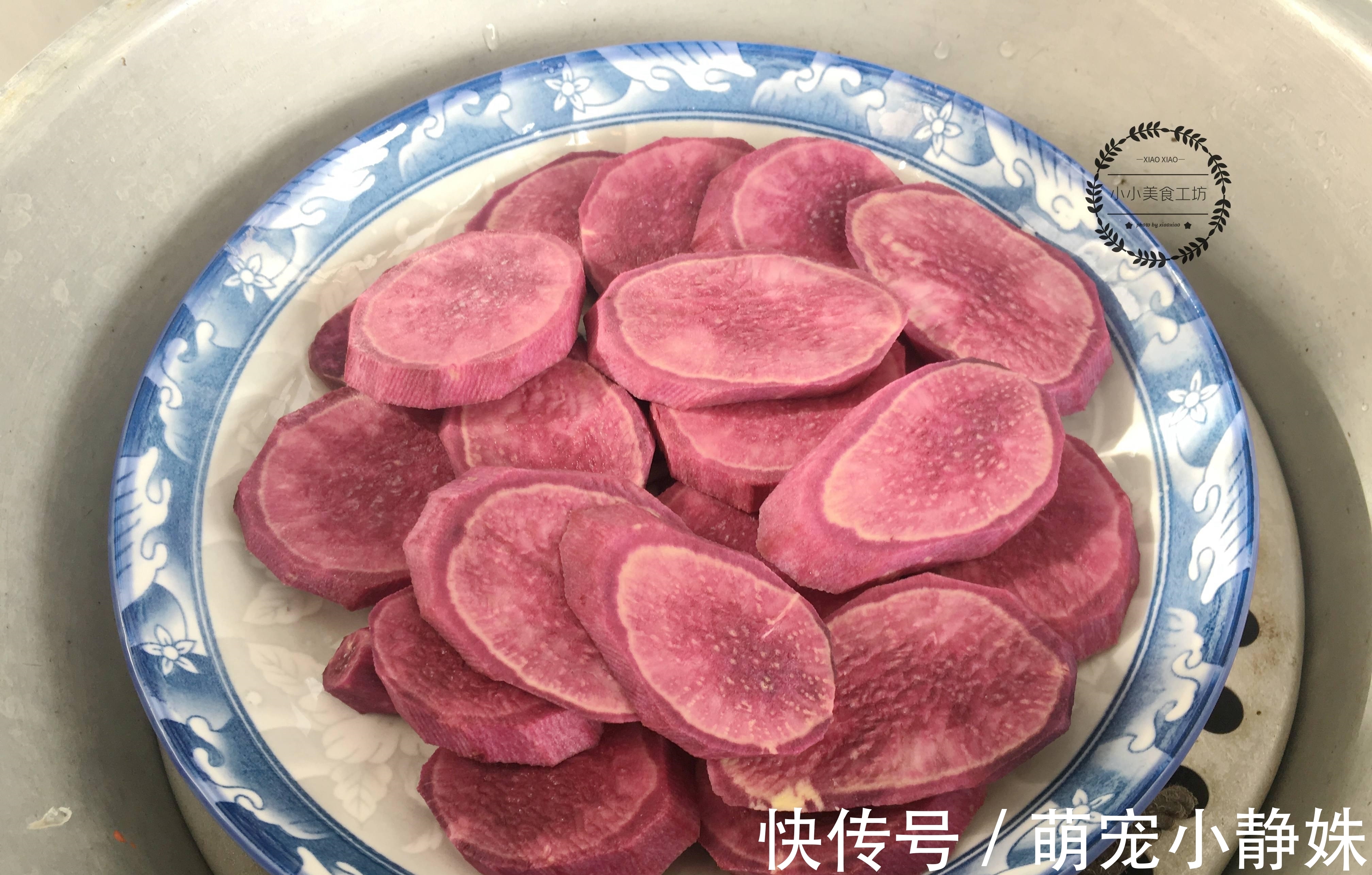 紫薯|2个紫薯2张手抓饼，教你做美味紫薯卷，无水无油，香甜酥脆真好吃