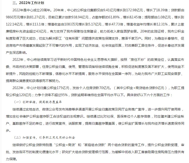 长春市|长春市住房公积金2022年计划出炉，发放个人住房贷款70亿元