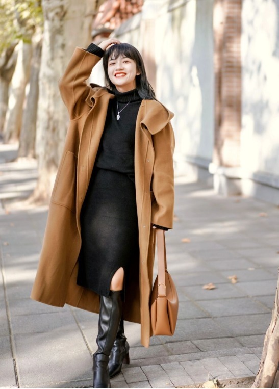 长筒靴|入冬不要乱穿了!大衣+长筒靴才惊艳!小个子也能hold住