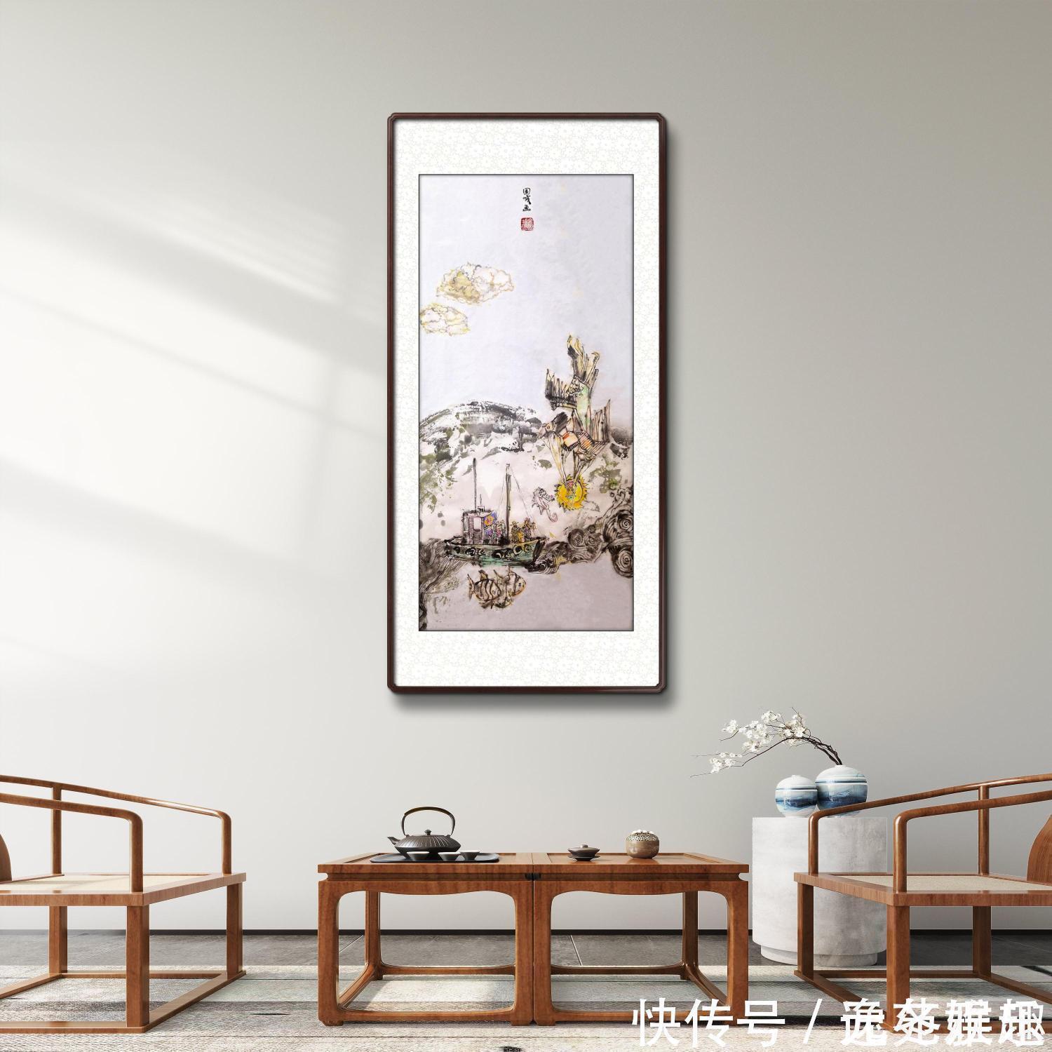 画家$「画作欣赏」一帘烟柳一路风景，画家余国城作品欣赏