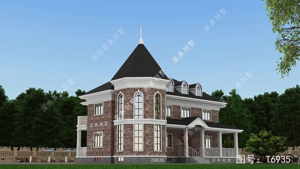 老虎窗|两层农村别墅，外观设计非常漂亮，带有老虎窗俏丽可爱。