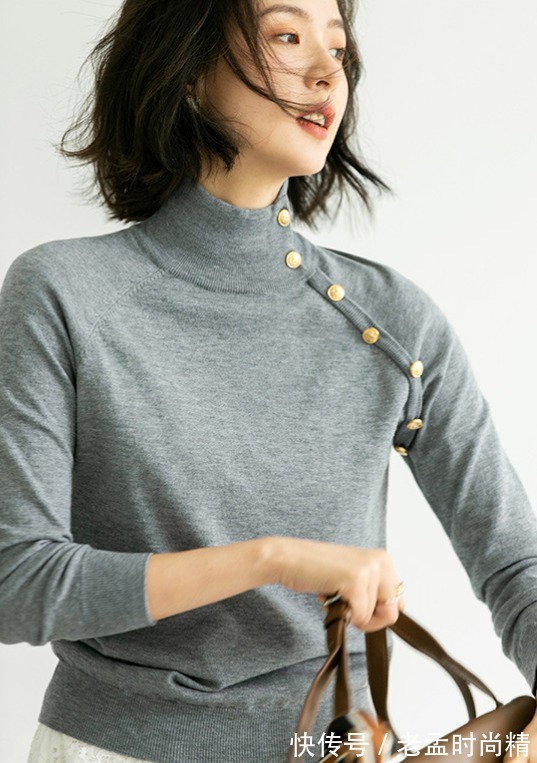 螺纹|简约的态度,知性的魅力,一款非常有女人味的针织衫