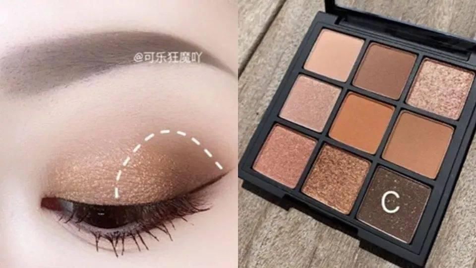 混血感|绝美渐层眼妆,实用九宫格眼影盘画眼影技巧公开!