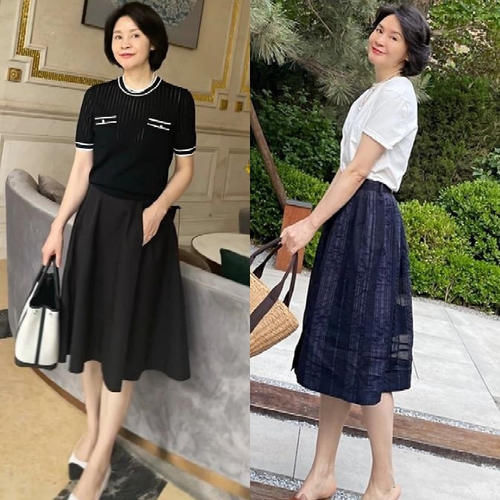 主身|50岁+女人别穿得像大妈!学她的减龄穿搭:年过半百也能很迷人!