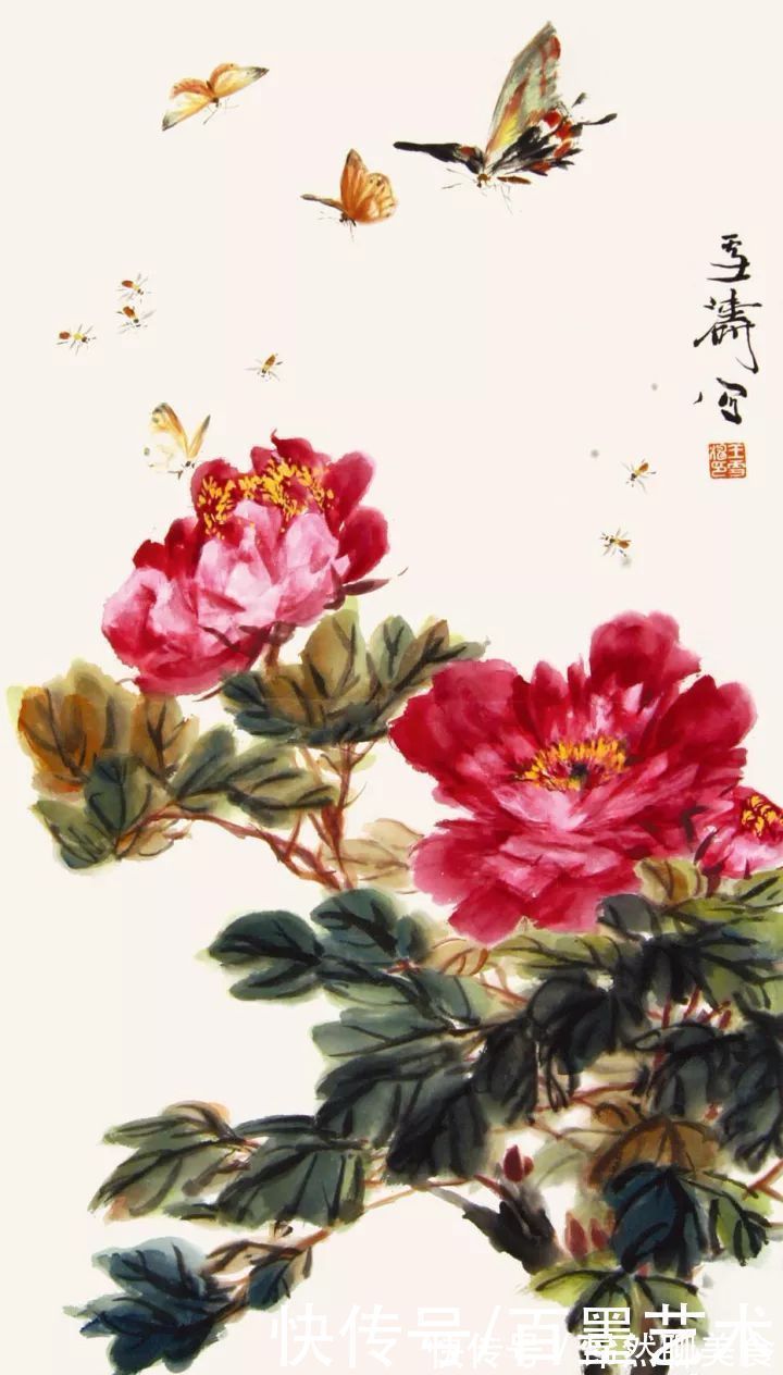小写意@唯有牡丹真国色!小写意牡丹画150幅,美醉了