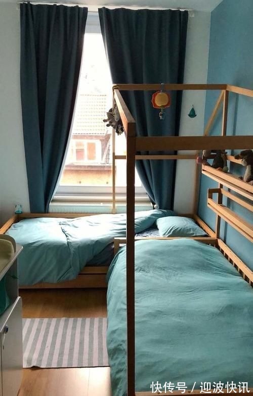 木格栅隔断|上下铺二胎家庭都不用了,10㎡垂直放2张床,上下收纳中间隔断