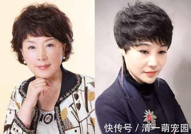短发|五六十岁的女人,别总烫盖半耳短发,试试露耳小爆卷,减龄又洋气