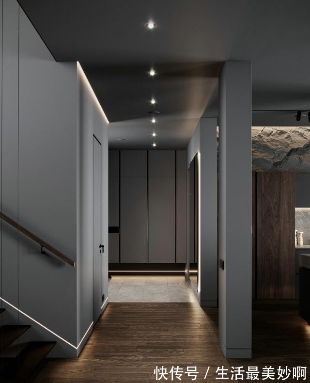 背景墙|工业风格的复式大宅,高级又有质感,健身房很帅气!