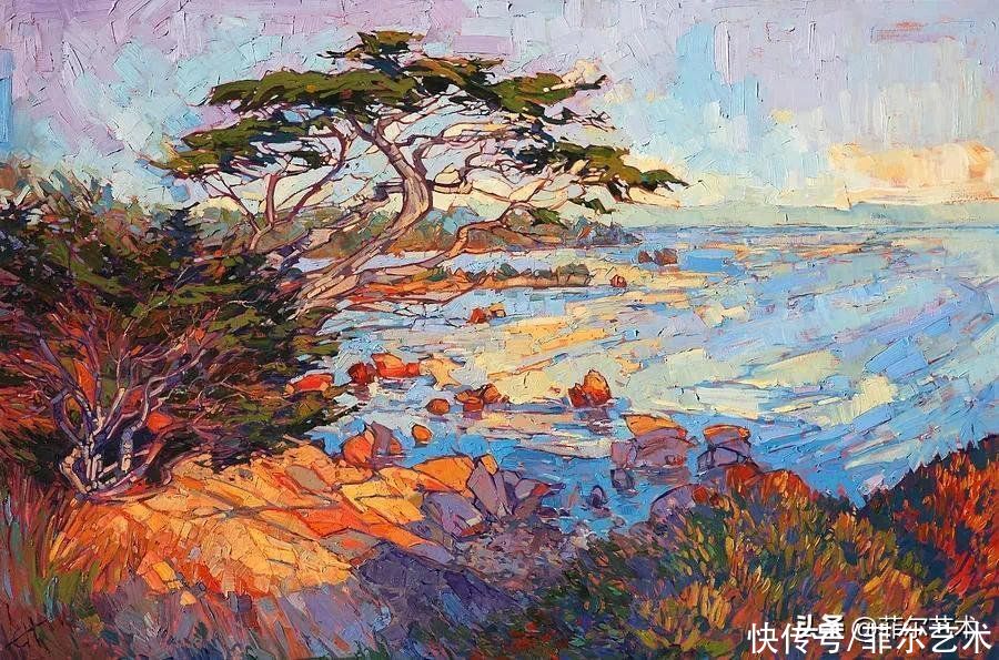 油画|美国女画家艾琳·汉森笔下色彩丰富的风景油画,美极了