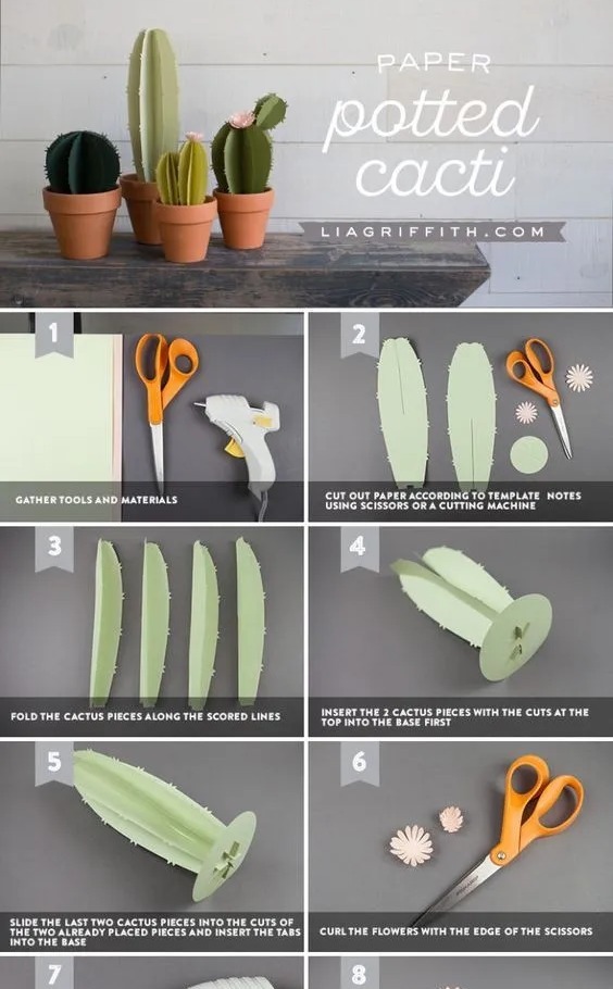 真正的懒人盆栽,不用任何管理也能花开常在!DIY纸艺手工附教程