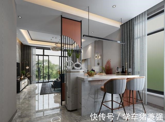全屋|160m2现代简约风,灰色+蓝色太高级了!