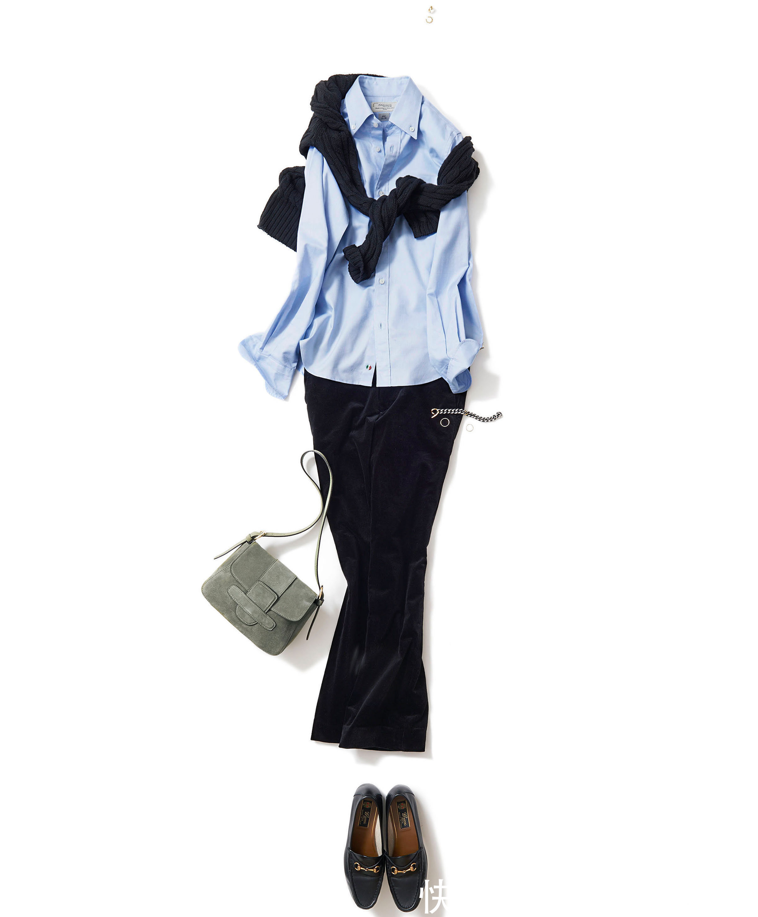 针织衫 春天穿衬衫时,请这样搭!4种高级“穿搭配色”方案,每套都完美