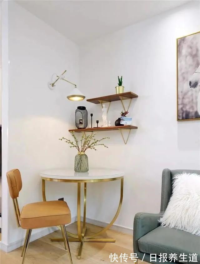 咖啡厅|巧妙的设计,50㎡户型放下两张床,还有咖啡厅、衣帽间和咖啡吧!