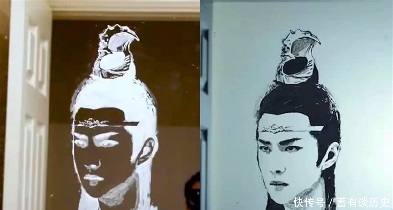 戒鞭|美术生手绘“蓝湛”,开局:地中海?看到成品:自罚戒鞭300