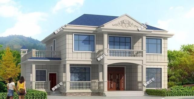 户型|宽15米多的二层农村别墅,第一栋带土灶,第二栋有8个卧室