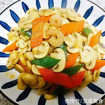 朋友一来就做虾仁炒口蘑,吃得皆大欢喜好回家