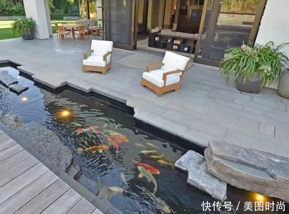 13个庭院鱼池设计,在院里建造一个假山鱼池,赏花观鱼太美了