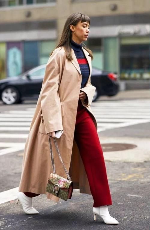 长外套+阔腿裤火了！太美太气质，小个子也能穿！