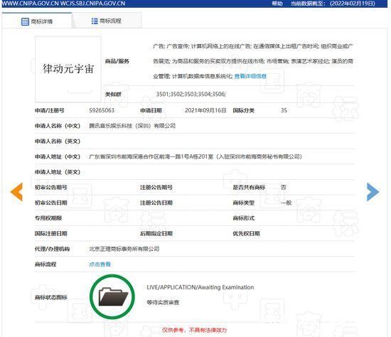驳回|腾讯音乐“律动元宇宙”商标申请被驳回，多家大厂申请遇挫