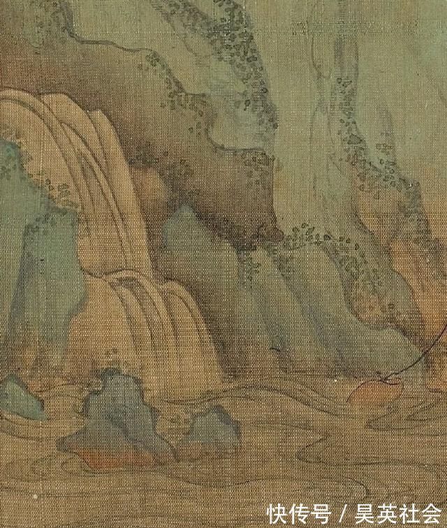 抚琴图&600年前一幅古画,高山远水胜过张大千,最奇怪的是画中童子