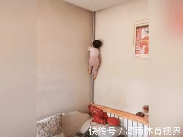 飞毛腿|“飞毛腿宝宝”爬暖气管火了,传说中的“三天不打上房揭瓦”?