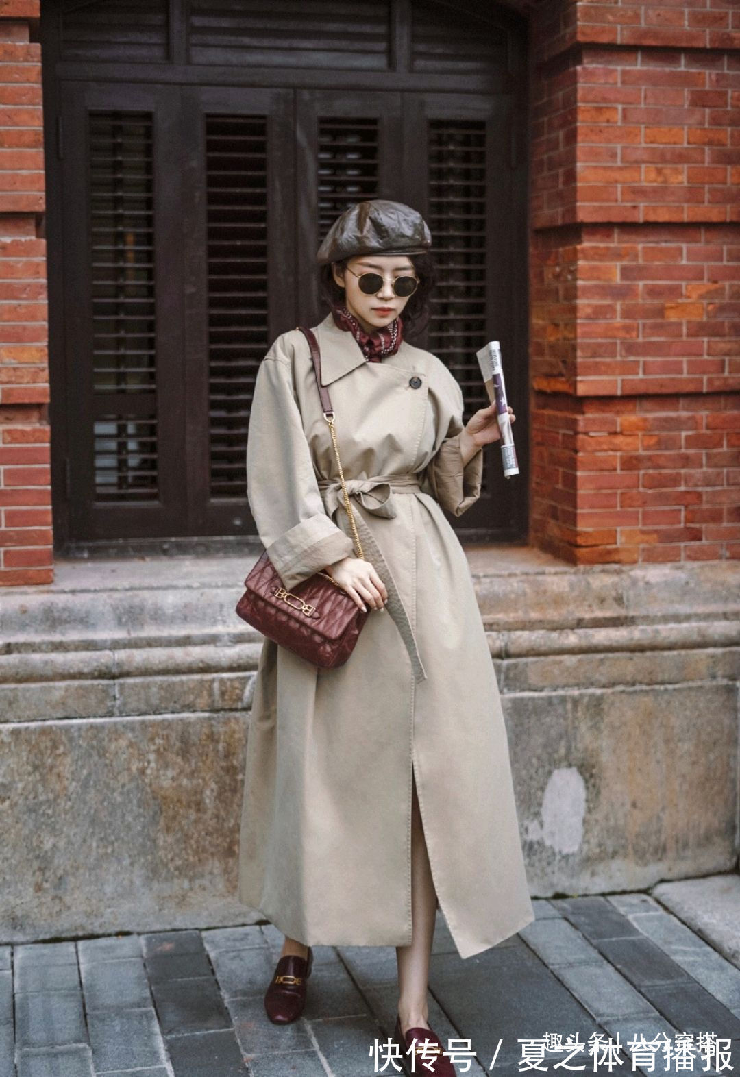 卡其色 秋季风衣穿搭有讲究,看看三木的高级感穿搭,细节处处透着精致感