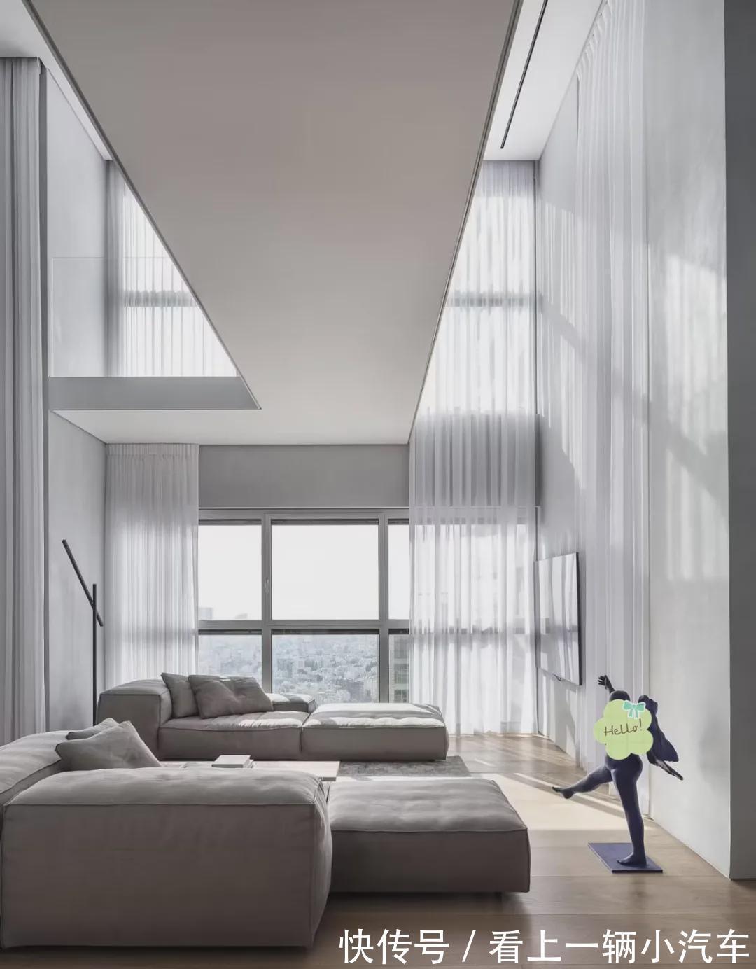 业主|80㎡顶楼挑空复式,装5m高落地窗+玻璃砖墙,变身“贵族公寓”!