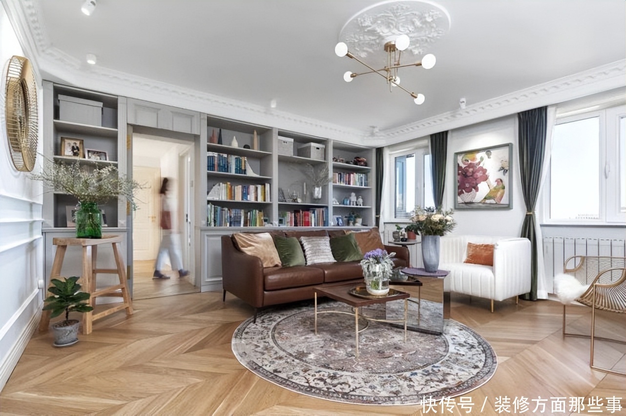 衣帽间|86平混搭风三居室,绿色点缀在空间的每个地方