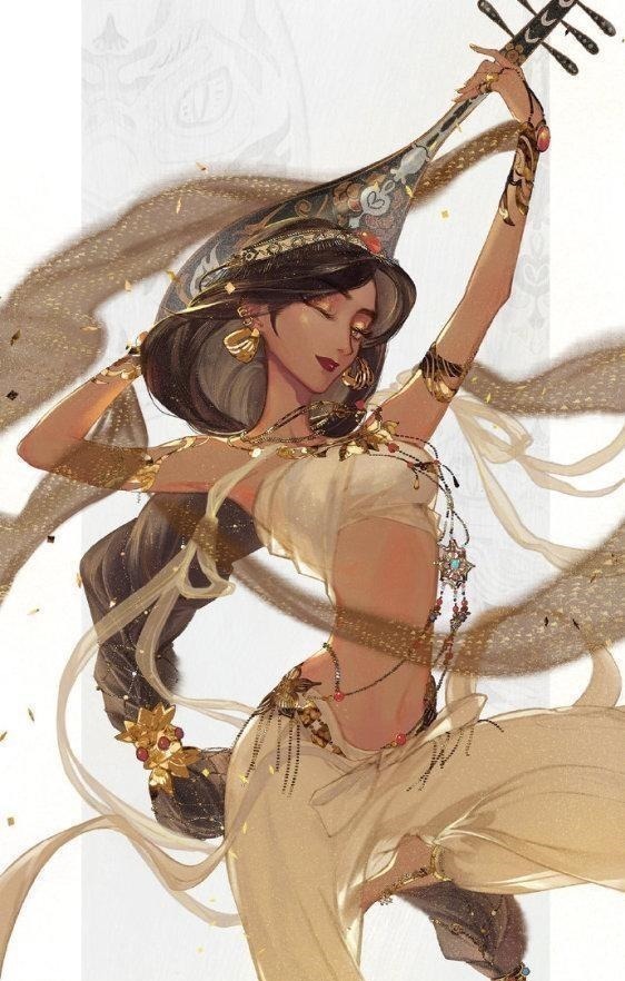 乐佩公主|迪士尼公主变“中国风”,艾莎公主汉服灵动,贝儿旗袍性感优雅