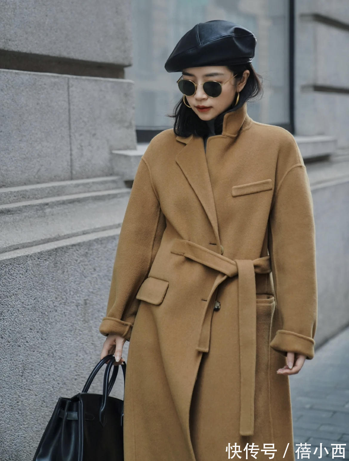博主|冬季最流行的是“大衣”,跟三木穿4个高级款,搭配裤子裙子都美
