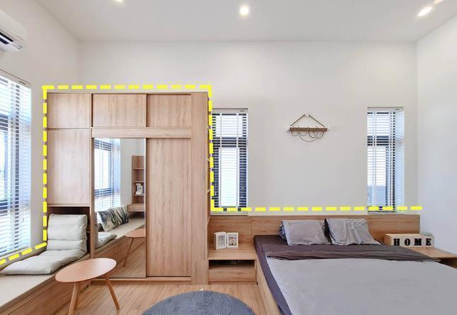 一体|2021年卧室都流行这么装了，衣柜+飘窗做一体化设计，最少能省5㎡