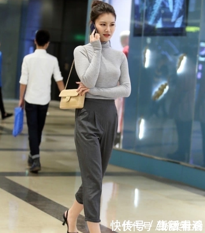 扎丸子头 别轻易尝试“泥土裤”,小姐姐不仅穿出小肚子,还胖出“树干腿”