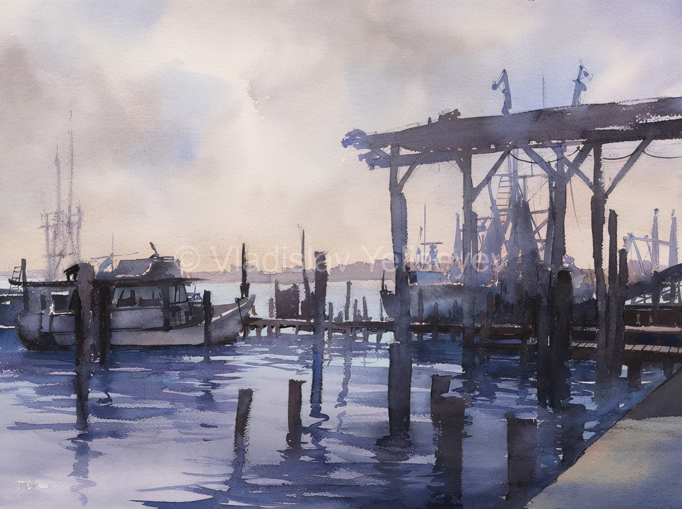 弗拉迪斯拉夫!印象水彩/美国当代艺术家弗拉迪斯拉夫水彩作品