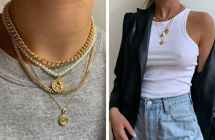 穿T恤的时候 戴什么项链最时髦?