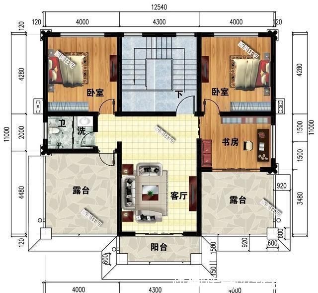 别墅|室内带堂屋设计,一二层都有厨房的农村别墅,适合两兄弟