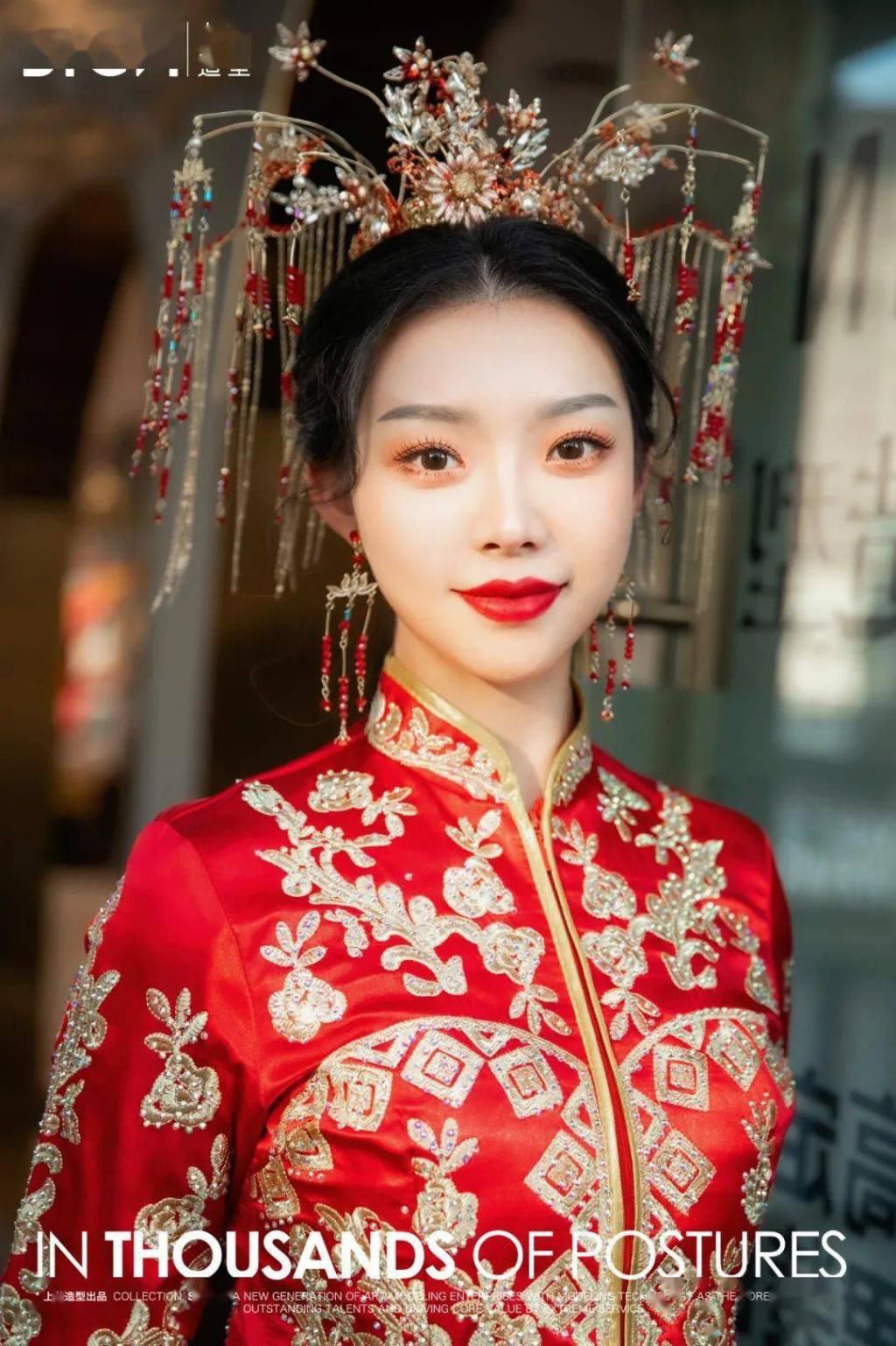 最新简约新娘造型白纱+中式，闪闪的仙女梦~