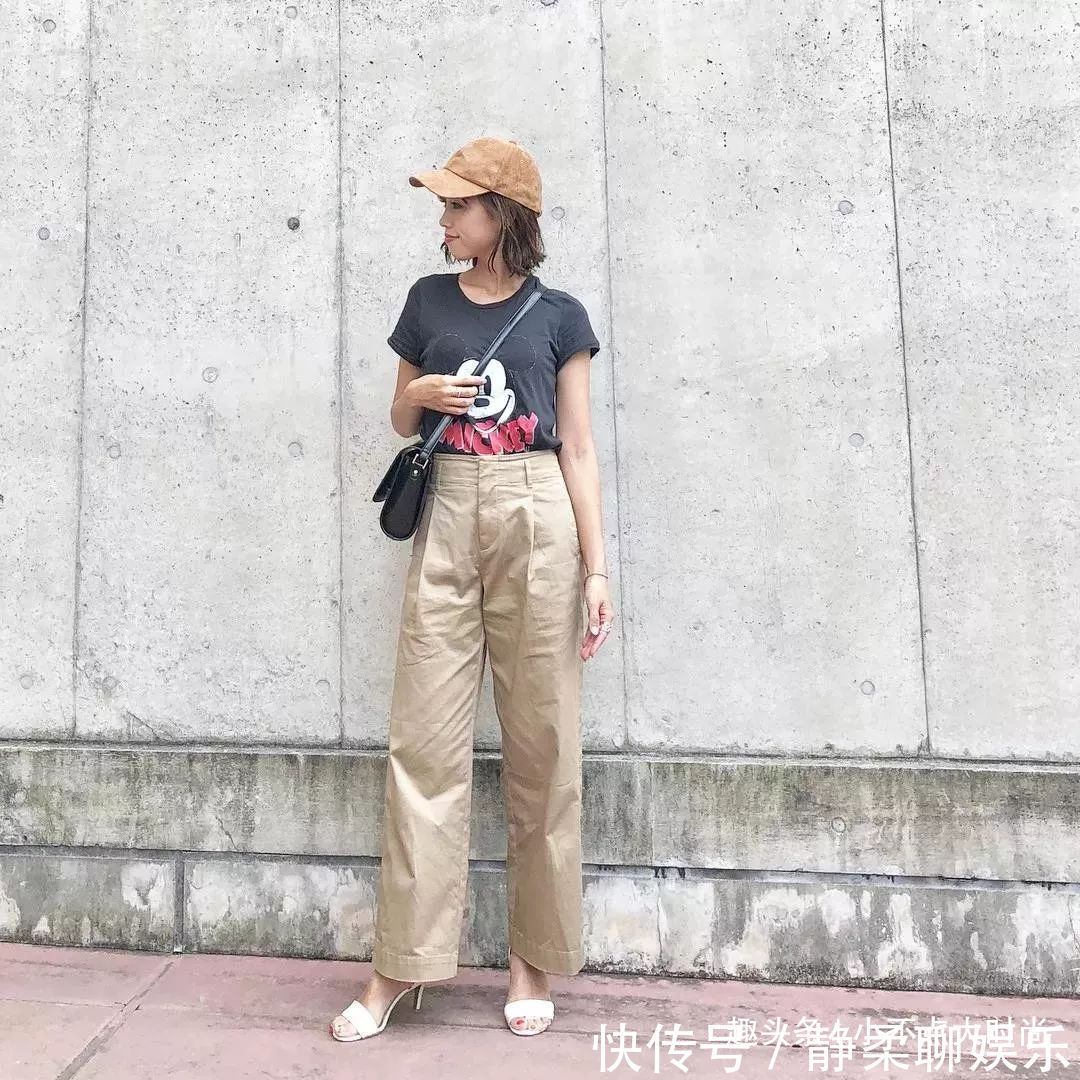 t恤|日本小个子妈妈初秋穿搭真显高!简约又气质,适合所有小个子!