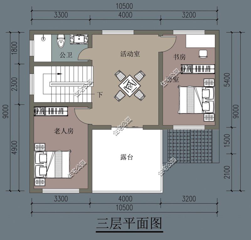 占地|精选10套三层户型图纸，占地面积均不足百平，尤其适合新农村修建