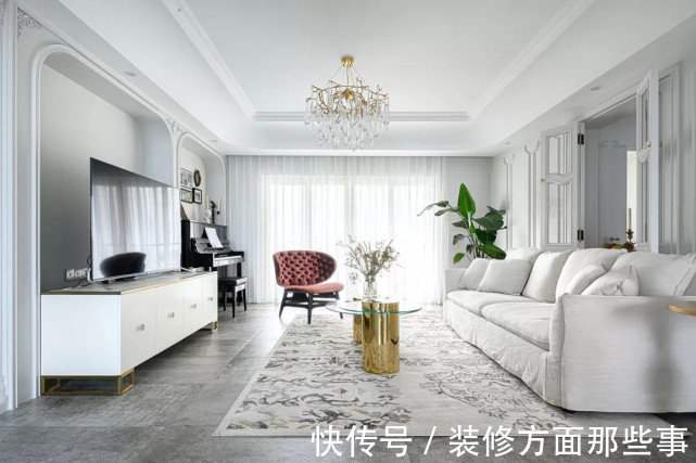色调|165平法式四居室白色+灰色,巧妙的创意打造惊艳的效果