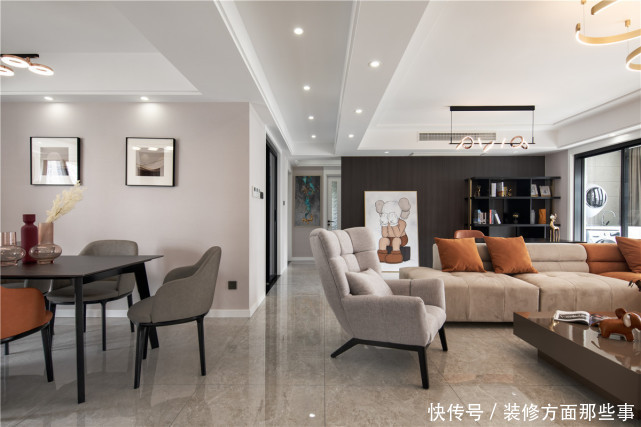 现代风|108平现代风三居室合理的布局,让杂乱无序的毛坯房“大换脸”