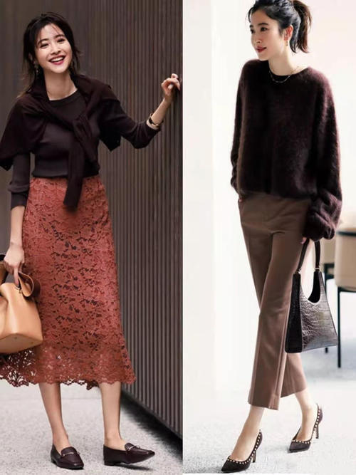 解锁棕色系高级穿搭，2个技巧学到手，出街就有回头率
